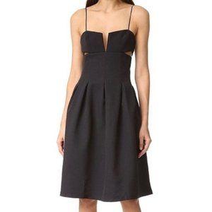 Kendall + Kylie Cutout Black Midi Dress Small